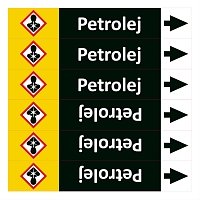 Značení potrubí ISO 20560, petrolej